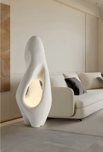 Sculptural White Floor Lamp for Modern Interiors | Ambient Lighting