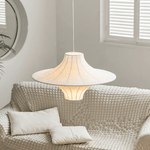 Caela Silk Pendant Light – Modern Minimalist Hanging Lamp for Dining & Living Room