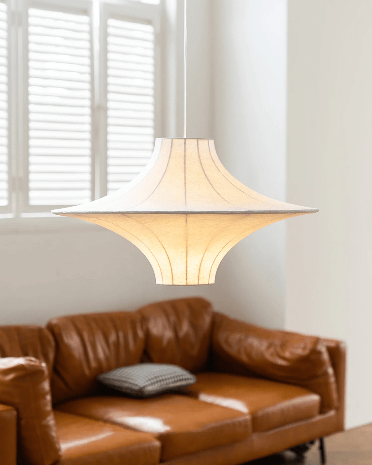 Caela Silk Pendant Light – Modern Minimalist Hanging Lamp for Dining & Living Room