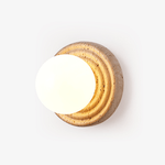 Elira Wall Sconce in Yellow Travertine with Opal Glass Shade