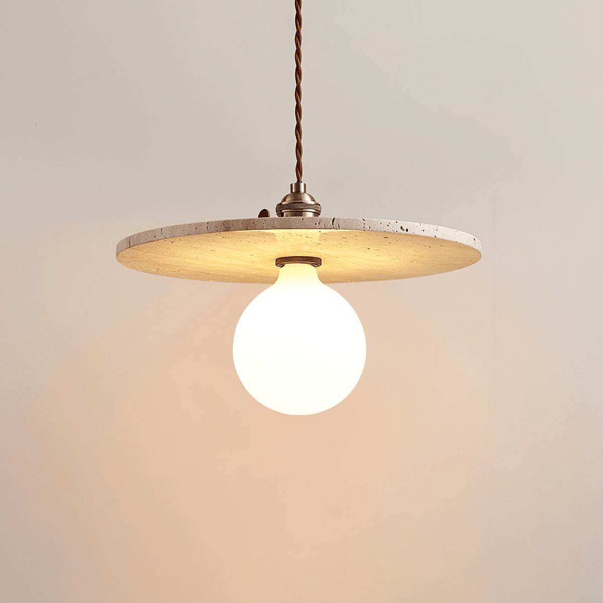 Renzo Travertine Pendant Light – Natural Stone Illumination