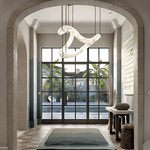Ethereal Wave Alabaster Chandelier – Modern Sculptural Pendant Light
