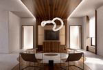 Ethereal Wave Alabaster Chandelier – Modern Sculptural Pendant Light
