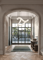 Ethereal Wave Alabaster Chandelier – Modern Sculptural Pendant Light