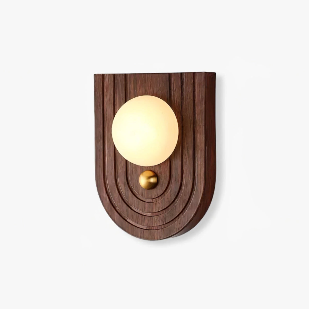 Koyan Alabaster Wall Sconce with Walnut Wood Accent