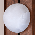 Koyan Alabaster Wall Sconce with Walnut Wood Accent