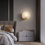 Lasterba Alabaster Wall Sconce in Brass – Modern Illumination for Refined Interiors