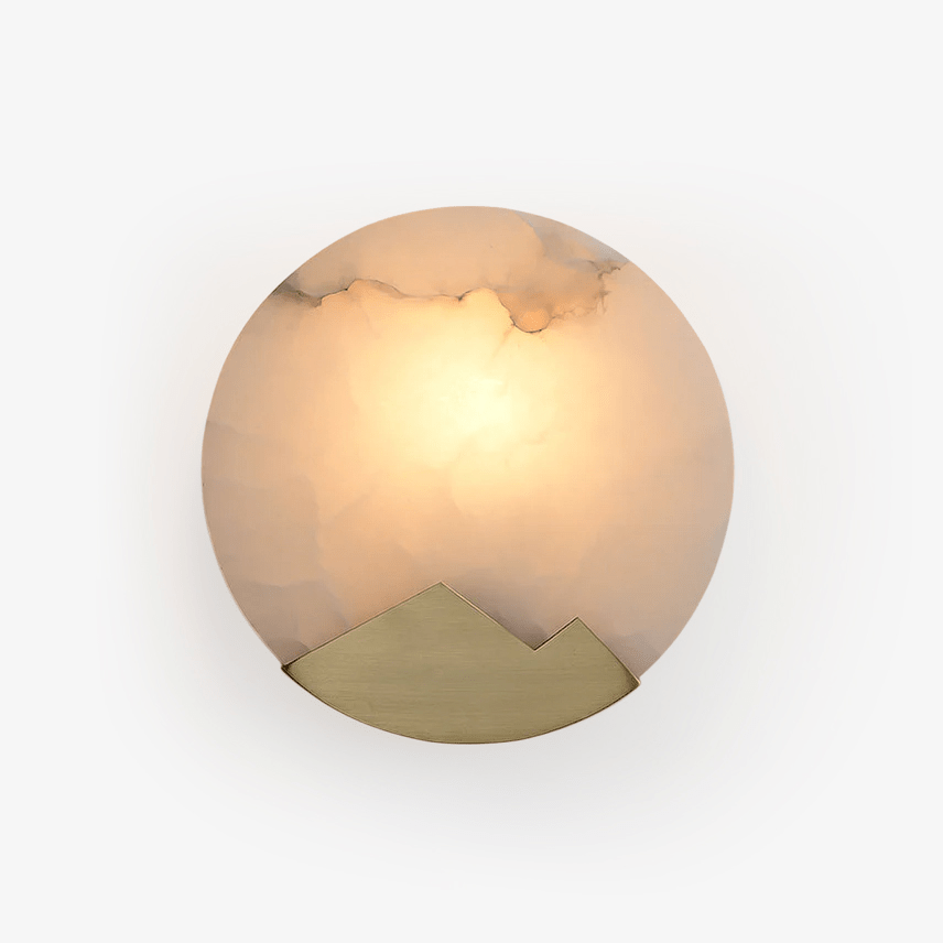 Lasterba Alabaster Wall Sconce in Brass – Modern Illumination for Refined Interiors