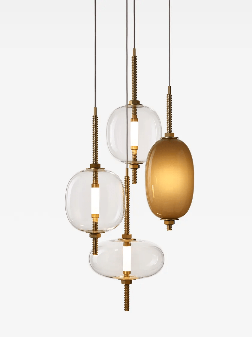 Under Pressure Art Glass Pendant Light with Integrated LED