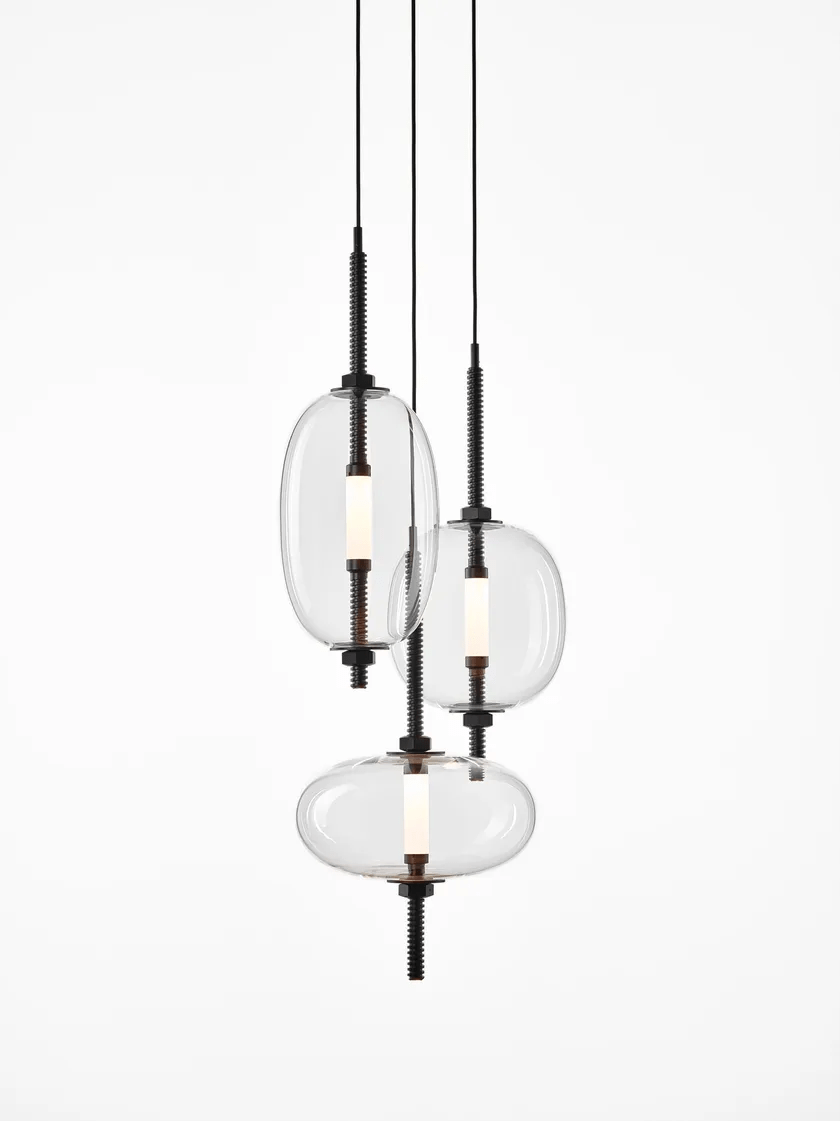 Under Pressure Art Glass Pendant Light with Integrated LED