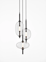 Under Pressure Art Glass Pendant Light with Integrated LED
