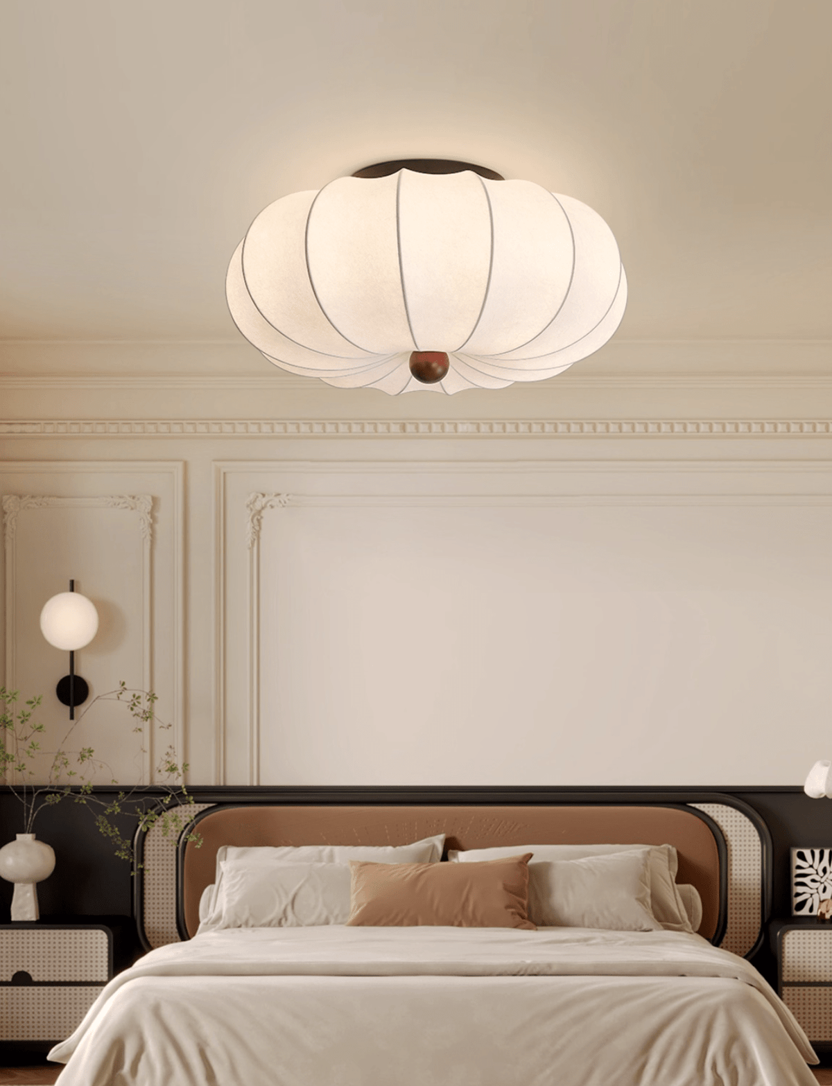 Pompeluna Silk Flush Mount Ceiling Light – Modern Minimalist LED Fixture