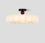 Cloudelle Flush Ceiling Light – Sculptural LED Ceiling Lamp with Walnut Accent