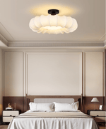 Cloudelle Flush Ceiling Light – Sculptural LED Ceiling Lamp with Walnut Accent