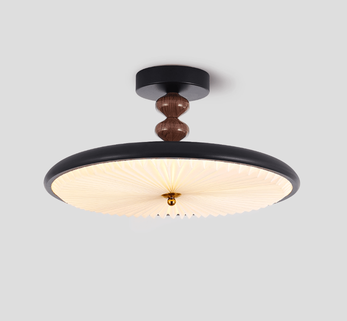 Aurelia Disc Ceiling Light — Modern LED Flush Mount in Black or Walnut