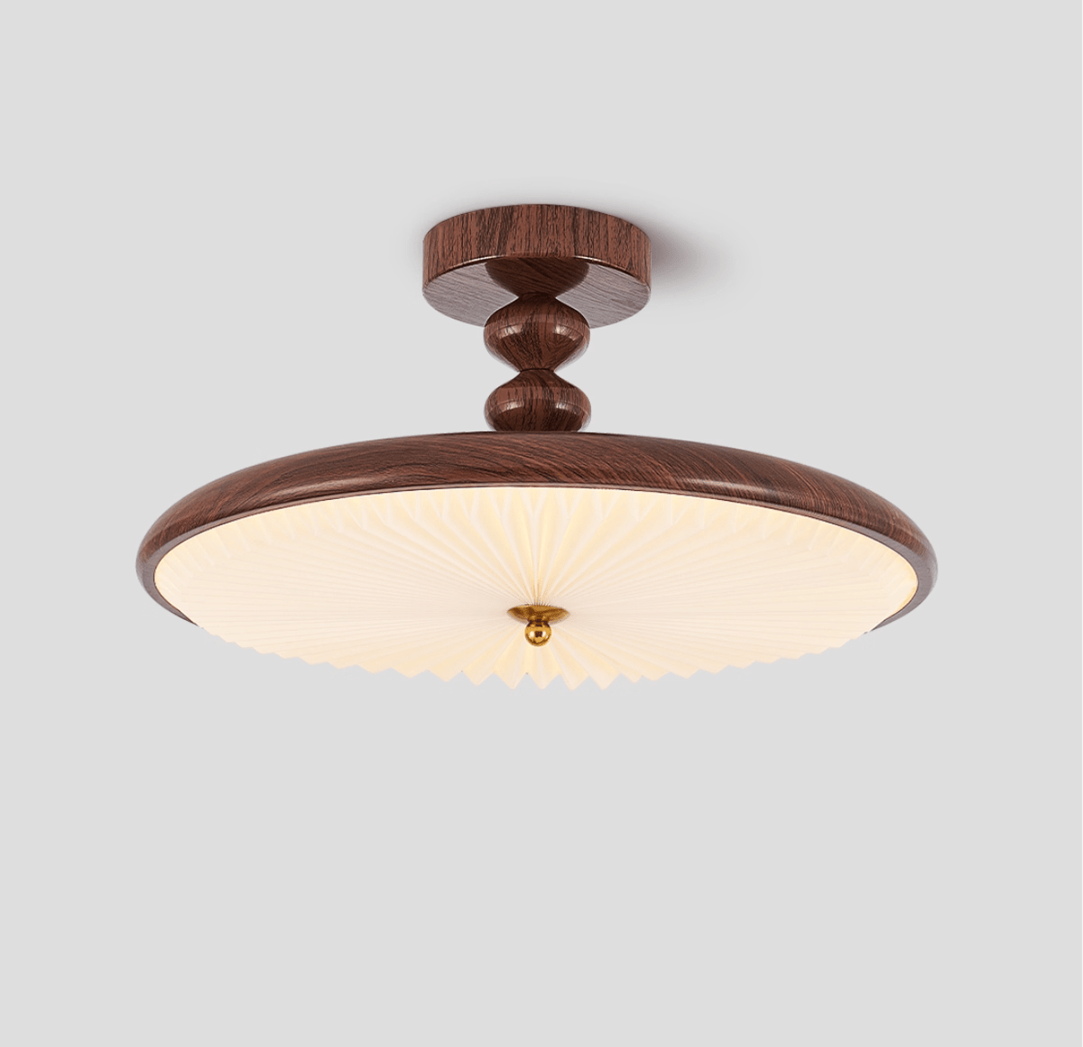 Aurelia Disc Ceiling Light — Modern LED Flush Mount in Black or Walnut