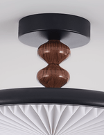 Aurelia Disc Ceiling Light — Modern LED Flush Mount in Black or Walnut