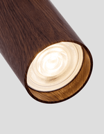 Luma Flex Adjustable LED Track Lighting with Walnut Wood Grain Finish