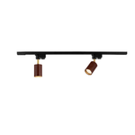 Luma Flex Adjustable LED Track Lighting with Walnut Wood Grain Finish