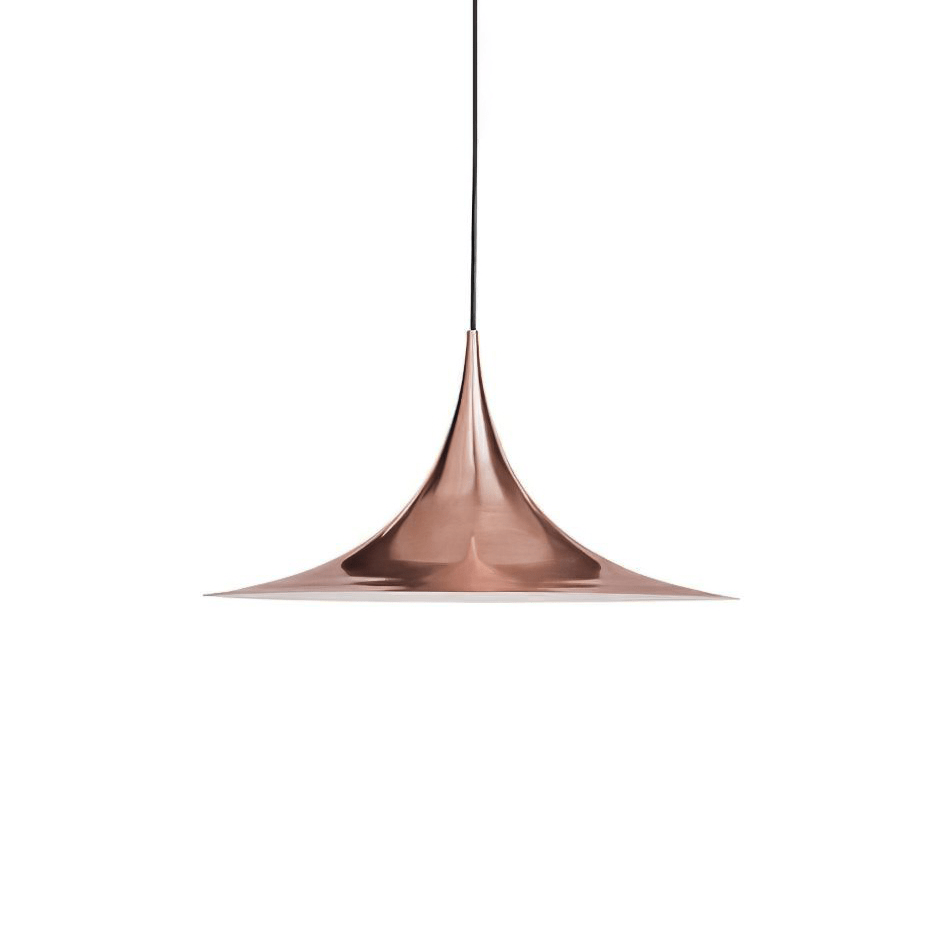 Semi Arch Pendant Light – Designer Aluminum Swag Lamp for Dining & Living Spaces