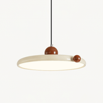 Lola Round LED Pendant Light in Cream and Terracotta