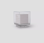 Lumo Cube Table Lamp – Modern Glass & Fabric LED Accent Light