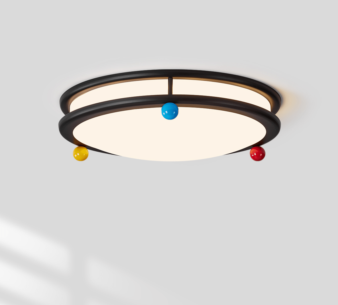 Trio Memphis Ceiling Light – Modern Flush Mount with Colorful Spheres