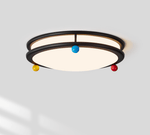 Trio Memphis Ceiling Light – Modern Flush Mount with Colorful Spheres