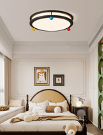 Trio Memphis Ceiling Light – Modern Flush Mount with Colorful Spheres