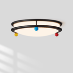 Trio Memphis Ceiling Light – Modern Flush Mount with Colorful Spheres