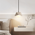 Kaelo Pendant Light in Yellow Travertine with Glass Globe