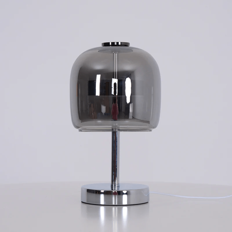 Avolar Smoked Glass LED Table Lamp with Chrome Base