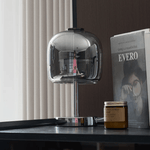 Avolar Smoked Glass LED Table Lamp with Chrome Base