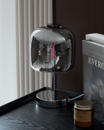 Avolar Smoked Glass LED Table Lamp with Chrome Base