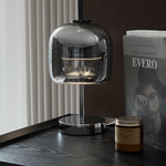 Avolar Smoked Glass LED Table Lamp with Chrome Base