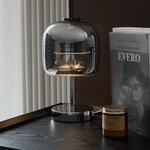 Avolar Smoked Glass LED Table Lamp with Chrome Base