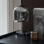 Avolar Smoked Glass LED Table Lamp with Chrome Base