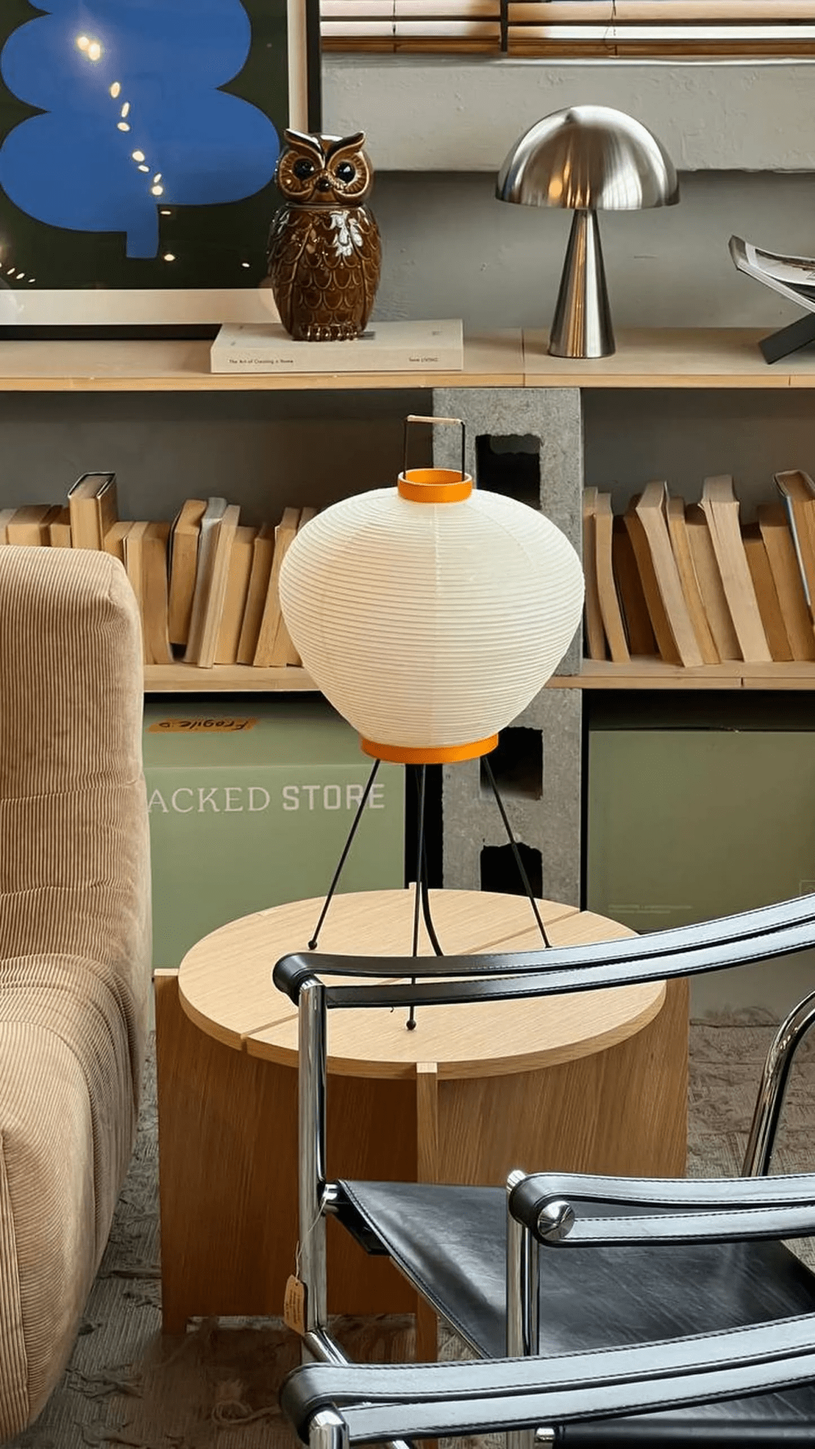 Washi Paper Table Lamp with Bamboo Ribs – Modern Ambient Lighting