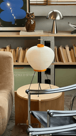 Washi Paper Table Lamp with Bamboo Ribs – Modern Ambient Lighting