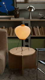 Washi Paper Table Lamp with Bamboo Ribs – Modern Ambient Lighting