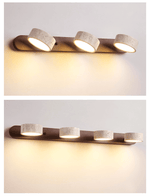 Travertine Duo Wall Sconce — Natural Stone LED Wall Light