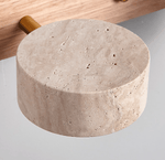 Travertine Duo Wall Sconce — Natural Stone LED Wall Light