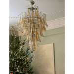 Dravina Glass Petals Pendant Chandelier – Handcrafted Murano-Style Lighting