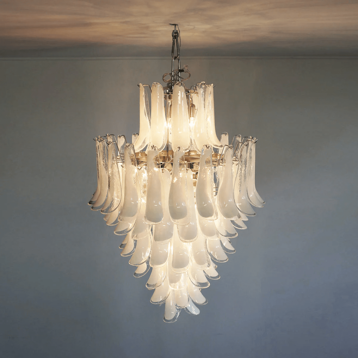 Dravina Glass Petals Pendant Chandelier – Handcrafted Murano-Style Lighting