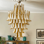Dravina Glass Petals Pendant Chandelier – Handcrafted Murano-Style Lighting