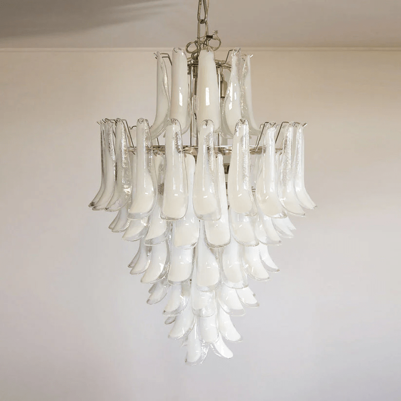 Dravina Glass Petals Pendant Chandelier – Handcrafted Murano-Style Lighting