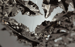 Sculptural Glass Leaf Chandelier — Twisted Modern Pendant for Grand Interiors