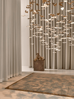 Sculptural Glass Leaf Chandelier — Twisted Modern Pendant for Grand Interiors