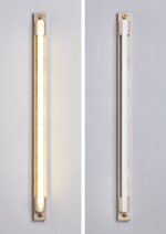 Caelum Linear LED Wall Sconce in Travertine and Bronze