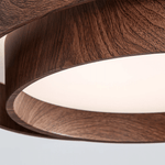 Vaako Modern Walnut Finish LED Flush Mount Ceiling Light